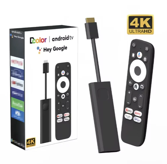 Dcolor GD1 4K Android TV Stick Google Netflix Certified Chromecast Voice Remote - Image 1 of 2
