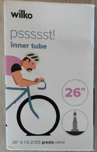 Wilko Quality 26 x 1.5, 1.75, 1.95 to 2.125 Cycle Bike Inner Tube Presta Valve - Picture 1 of 1