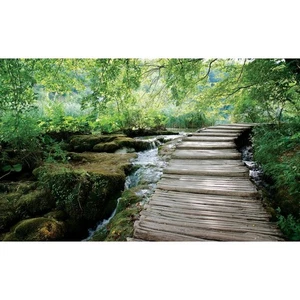 Fotomural-TEJIDO-CASCADA-(C1995)-Papel pintado-a medida-madera puente bosque naturaleza XXL - Imagen 1 de 8