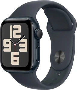 Apple Watch SE 2e génération 40 mm GPS minuit avec bracelet sport minuit S/M MXE73LL/A - Photo 1 sur 2