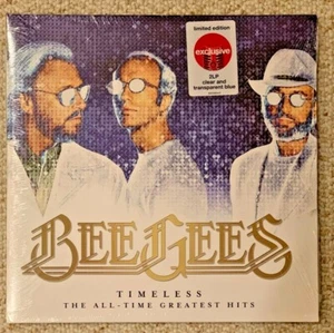 Bee Gees Timeless All Time Greatest Hits Exclusive Clear & Blue Vinyl LP - Picture 1 of 2