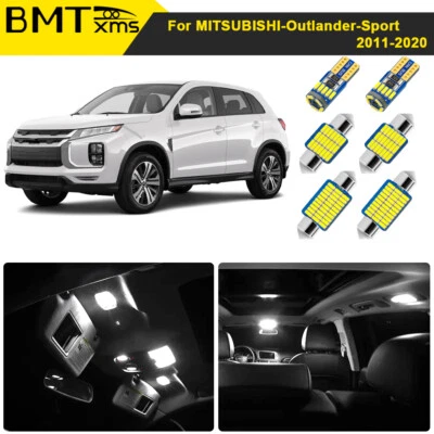 Paquete de luces LED interiores blancas 12x 6000k para MITSUBISHI Outlander Sport 11-20 Foto 1 de 4