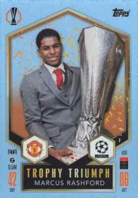 Topps Match Attax 2024/2025 25 Marcus Rashford Trophy Triumph Manchester United - Image 1 of 2