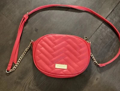 Bebe LA Red Quilted Leather Canteen Crossbody Strap Handbag - Image 1 of 4
