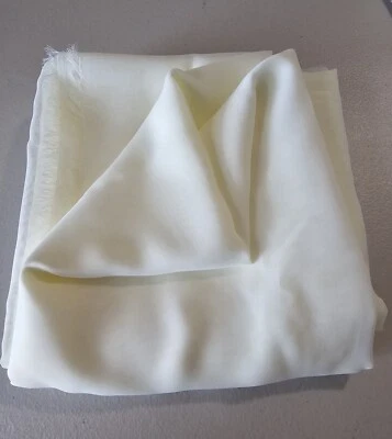 Sheer Ivory Nylon Lining Fabric 60" Wide X 2 Yds. - Image 1 of 2