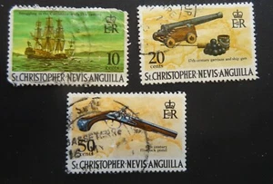 ST CHRISTOPHER NEVIS ANGUILLA - 3  STAMPS, USED (1358) - Picture 1 of 2