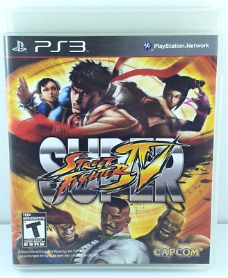 Sony PS3 Playstation 3 Super Street Fighter IV 4 Game & Manual 2010 PAL Ret Vg - Image 1 of 4