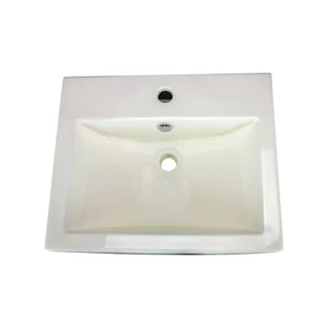 Rok Vasca a Forma di Grembiule Bagno Vanity Lavandino 20-1/2" X 16-3/4" Porcellana Avorio - Foto 1 di 4