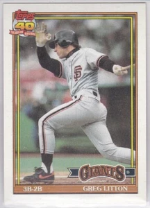 M) 1991 Topps Baseball Trading Card - Greg Litton #626 - Picture 1 of 2