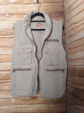 Vintage Banana Republic Zip Up Tan Fishing Photography Vest with Pockets SZ L 