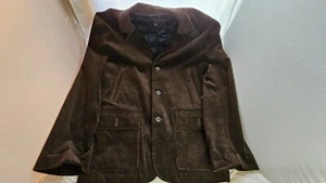 VINTAGE TOMMY HILFIGER CHOCOLATE BROWN MEN'S LINED JACKET/COAT - MEDIUM - Picture 1 of 9