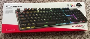 HYPERX ALLOY FPS RGB Mechanical Gaming Keyboard Silver Speed Switches - Picture 1 of 13