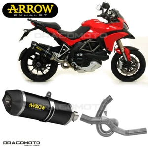 DUCATI MULTISTRADA 1200 2010-2014 Full exhaust ARROW RACE-TECH ALU Black CC Kat - Picture 1 of 6
