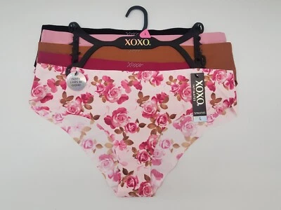 XOXO женщин большой XLarge 5-Pack без трусики линии трусики лиловый розовый коричневый печати - Изображение 1 из 4