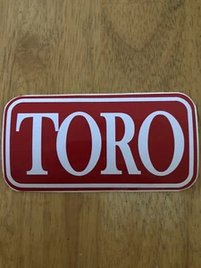 1-3 "x 6" Toro Rasenmäher (neu rot und weiß) Vinyl Aufkleber - Bild 1 von 1