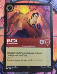 Tarjeta Promocional Torneo Gaston - Arrogant Hunter 24/P1 Disney Lorcana DLPC - Imagen 1 de 4