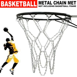 Basketball Ring Metal Chain Net Heavy Duty Mesh Official Size Rims Hoop 12 Loop - Picture 1 of 8