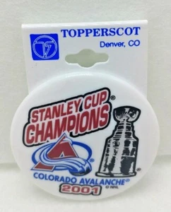 White 2001 Stanley Cup Champions Colorado Avalanche Pin 2" - Bild 1 von 3
