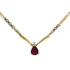 Ruby Necklace In 14K Yellow Gold