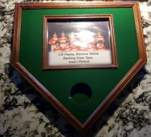 BASEBALL, TEAM PHOTO, HOMEPLATE SHAPED DISPLAY CASE 18 3/4" by 18 1/2" - Picture 1 of 14