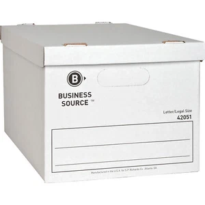 Archivo de almacenamiento de origen empresarial, carta/legal, 12"x15"x10", 12/CT, blanco - Imagen 1 de 1