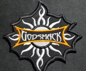 God Smack Groove Metall, Rockband bestickter Aufnäher ca. 3,5x3,5" orange - Bild 1 von 2