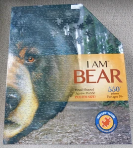 I AM BEAR Animal Head-Shaped Jigsaw Puzzle, 550 Pieces, 26" x 27" - Picture 1 of 3