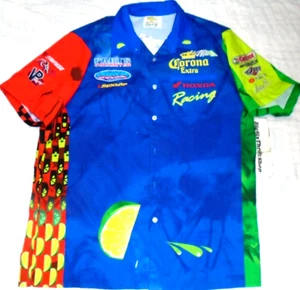 Camisa mecánica abotonada Corona Extra Honda Racing Nascar 2007 talla grande para hombre - Imagen 1 de 2