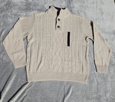 Suéter de punto largo Tricots St Raphael para hombre, avena Hthr. Nuevo con etiquetas. Ver descripción Foto 1 de 4