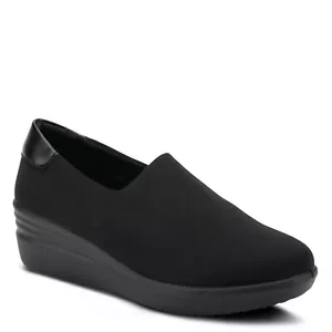 Flexus by Spring Step Noral Negro Sin Cordones Elástico Lycra Wedgie Eur 37 EE. UU. 7 - Imagen 1 de 7