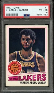 Topps Kareem Abdul-Jabbar 1977 #1 PSA 4 - Imagen 1 de 2