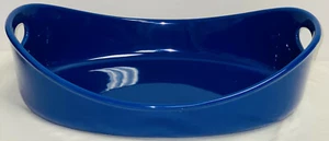 Rachel Ray COBALT BLUE STONEWARE 15 1/2" - 4 QT OVAL HANDLED BAKING DISH - Picture 1 of 3