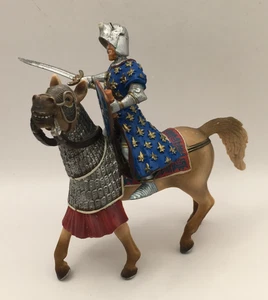 Schleich Blue Knight on Horseback With Sword Retired - Picture 1 of 11