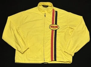 Vintage 70s Rislone Racing Pit Crew Jacket Adult Size Large Full Zip Rare Vtg - Picture 1 of 15
