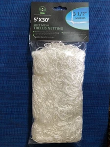 Red de enrejado biodegradable Garden 5' x 30' PlantSupportWhiteNUEVA 3 1/2" cuadrados - Imagen 1 de 5