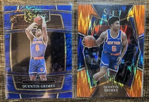 2021-22 Panini Select Quentin Grimes ORANGE FLASH #159 & BLUE SHIMMER #24 RC Lot - Bild 1 von 2