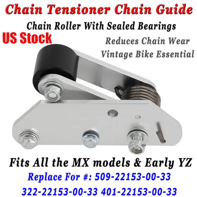 Chain Tensioner Chain Guide For Yamaha MX100 YZ125 YZ250 MX125 MX250 RT2MX MX360 - Image 1 of 4