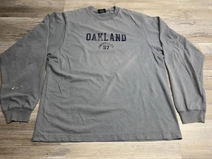 Camiseta Universitaria Desteñida De Colección Oakland University Grizzlies Talla M Manga Larga Azul - Imagen 1 de 12