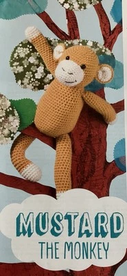 Crochet Pattern Mustard Monkey Amigurumi Toy - Image 1 of 2