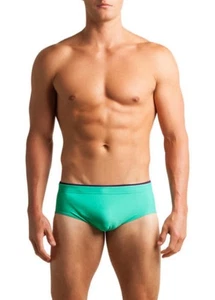 C-IN2 Menthol Matte Green Brazilian Square Cut Swim Brief Sunga C-Ring Small S - Picture 1 of 2