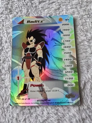 DBZ Dragon Ball Z FOIL Raditz 183 Hi-tech CCG Unlimited Saiyan Saga HP Score - Image 1 of 4