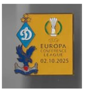 Pin (insignia) Dynamo Kyiv Ucrania - Crystal Palace Londres Inglaterra 2025-2026 #14 - Imagen 1 de 1