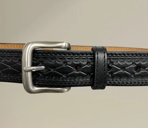 Tagua Premium Western Diamond Black Leather Gun Belt - CHOOSE SIZE - Bild 1 von 5