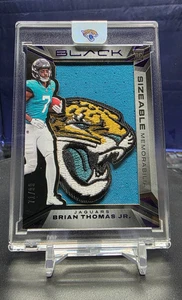 2024 Panini Black Sizeable  Memorabilia Brian Thomas Jr. Jaguars Logo* READ🔥🐆 - Picture 1 of 8