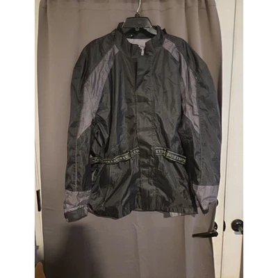 Xelement Advanced Motorcycle Black Rain Jacket, Men's Medium, Touring Biker - Image 1 of 4