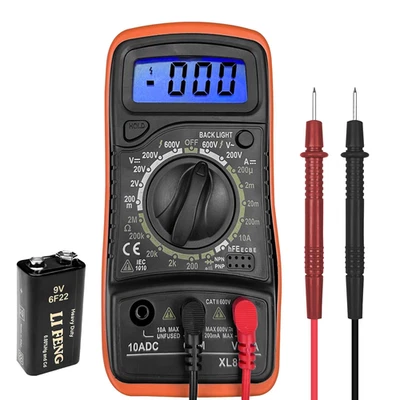 Multimètre digital professionnel AC DC testeur tension résistance condensateur - Photo 1/4