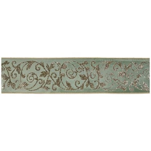 Ornate Glittered Wired Ribbon 4" x 5 Yds. - Picture 1 of 1