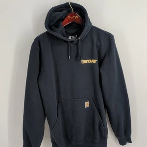 Carhartt Hanover Loose Fit Kangaroo Pocket Pullover Hoodie Navy Blue Size S - Picture 1 of 9