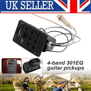 Fishman 4 Band 301 EQ Blend Acoustic Guitar Pickup Preamp Tuner Piezo Mic Presys - Picture 1 of 9