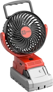Jobsite Fan Compatible with Milwaukee 18V Battery Brushless Motor with USB A+C - Picture 1 of 6